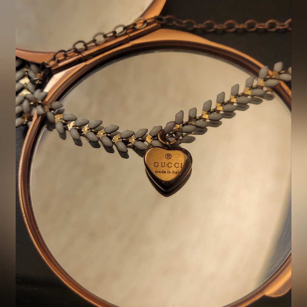 Gucci pendant authentic, repurposed necklace